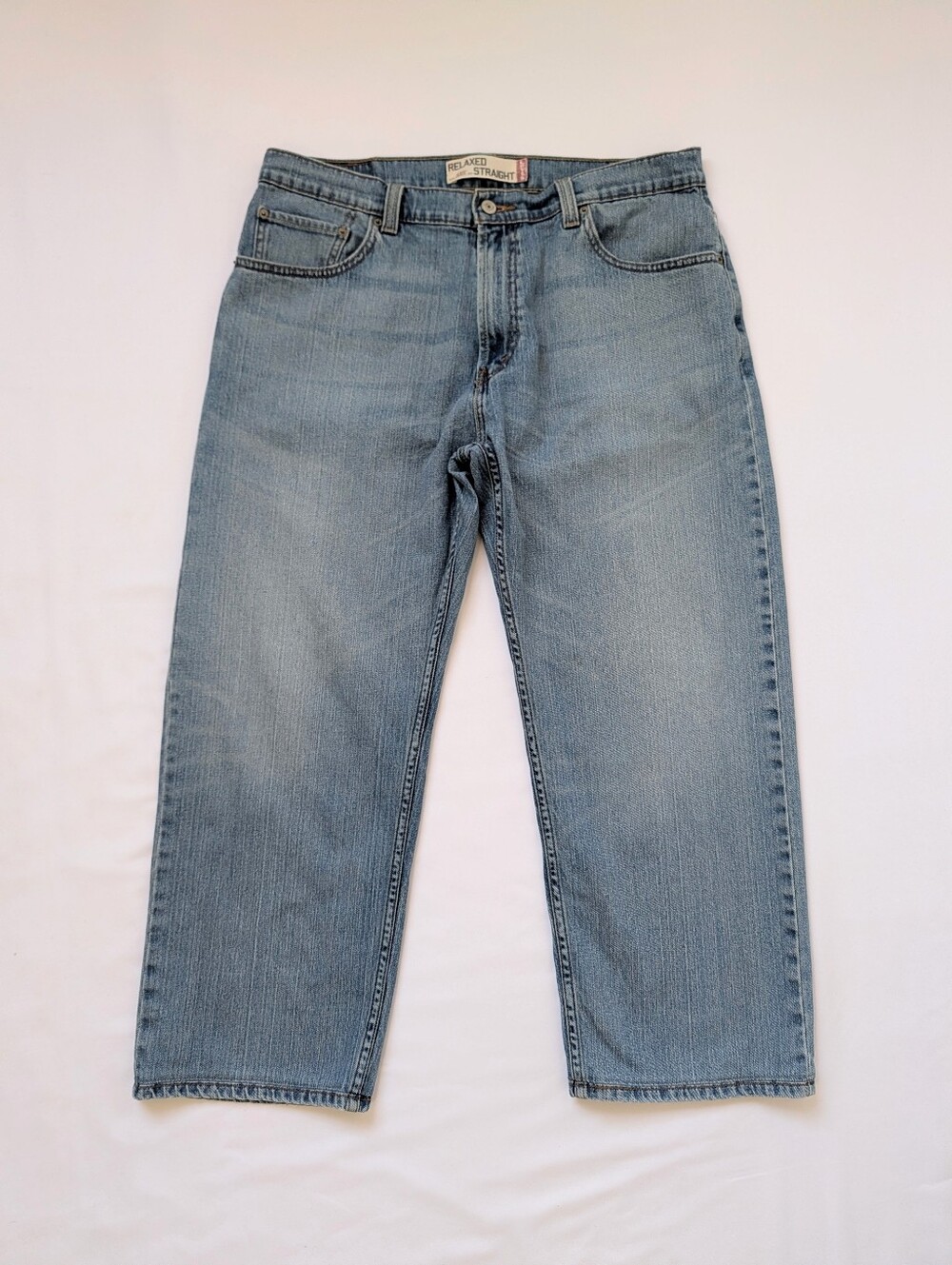 Levi's 559 Relaxed Straight Jeans Men's 36x26 Light Wash Denim Short